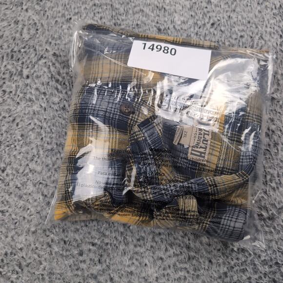 Duluth Trading Shirt Men 2XL XXL Blue Yellow Plaid Chore Long Sleeve Outdoor - Picture 6 of 6